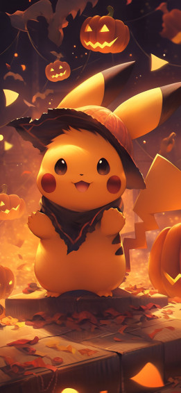 Halloween Pikachu Pumpkin Pokemon Wallpaper