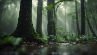 Rainy Forest Wallpaper