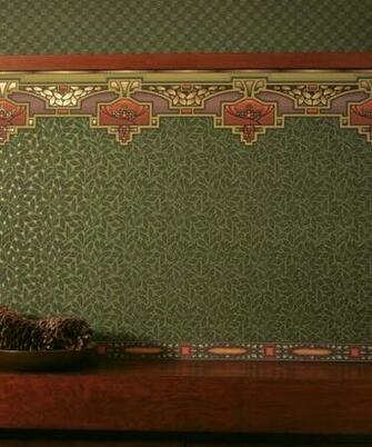 Wallpaper In Forest Green Bradbury Art