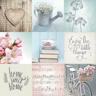 Lazy Days Wallpaper Blue Pink Beige Sales