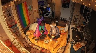 Lofi Bedroom Art Wallpaper iPhone Phone 4k 1430e