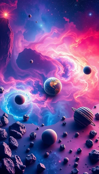 3d Space Phone Wallpaper