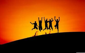 Friend Silhouettes Wallpaper Top