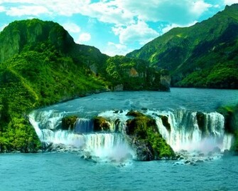 Tropical Waterfall Desktop Pc And Mac Wallpaper