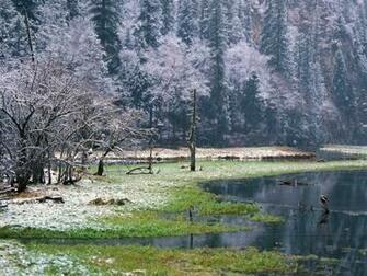 Chinese Snowscape Wallpaper