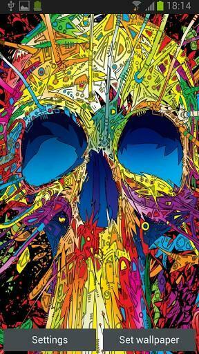 Girly Skulls HD Live Wallpaper Screenshot