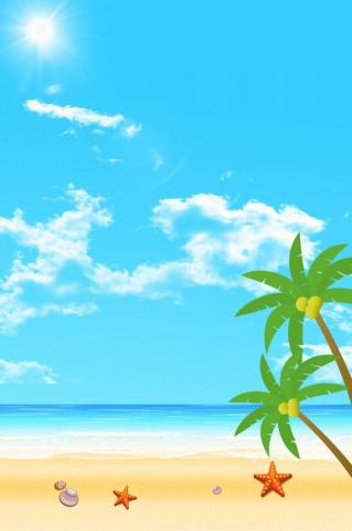Summer Seaside Refreshing Background Beach Image