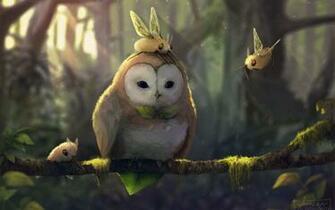 Pok Mon Rowlet Cutiefly Pokemon Artwork