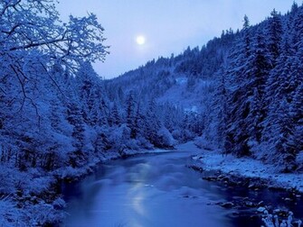 Snow Wallpaper Blue Winter Wonderland