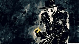Rorschach Superheroes Drawn Artwork HD Wallpaper
