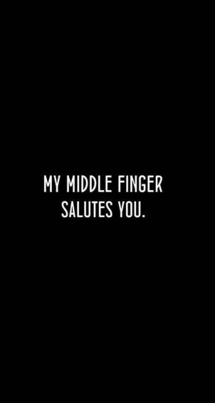 Savage Finger Salute Quote Wallpaper