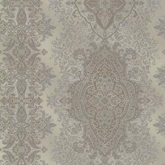 Brewster Avalon Benedict Pewter Ornate Paisley Stripe