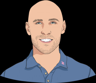 Smiling Bald Man Illustration Wallpaper