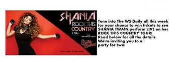 Shania Twain Rock This Country Tour Ckws Tv