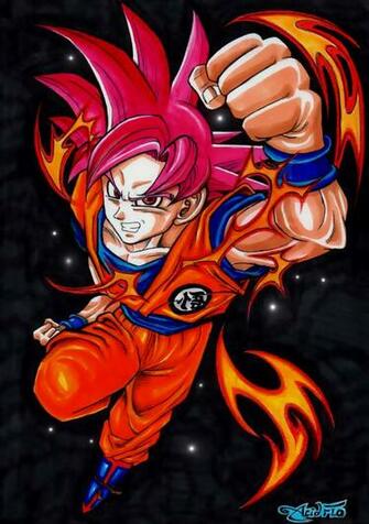 Son Goku Super Saiyajin God Dragonball Z