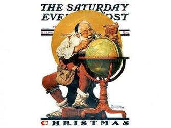 My Wallpaper Artistic Norman Rockwell Santa