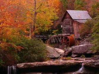 Landscaper Computer Desktop Wallpaper Fall Bright Colored Background