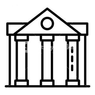 Column Courthouse Icon Outline Vector For