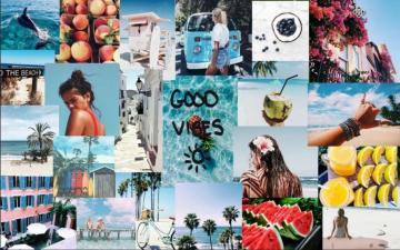 Aesthetic Collage Desktop Wallpaper Top