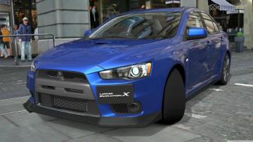 Lancer Evolution X Blue Ultra HD Desktop Background Wallpaper For