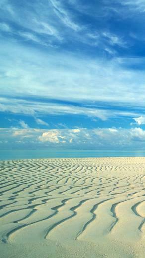 Sandy Beach iPhone Plus Wallpaper HD
