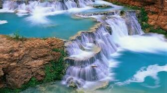 Landscape Fog Lake Waterfall UltraHD 4k Wallpaper Background