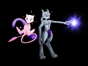 Mew And Mewtwo By Shails The Dark Fox