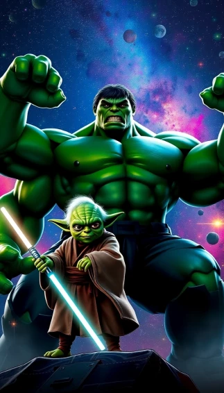 Yoda And Hulk Wallpaper