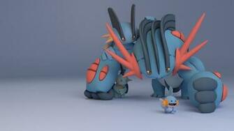 Mudkip Marshstomp Swampert And Mega Wallpaper