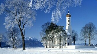 Winter Church Wallpaper