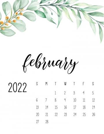 Calendar Floral Style