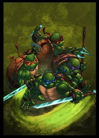 Tmnt Lineart By Rene Cordova Garcia Aka Renecordova Colours Ander