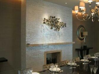 White Square Groutless Pearl Shell Tile Maya And Fireplaces