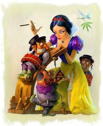 Abstract Pin Up Pinup Snow White Old West Advertisement