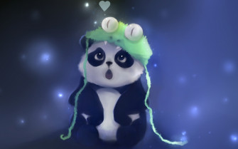 Cute Cartoon Panda Wallpaper