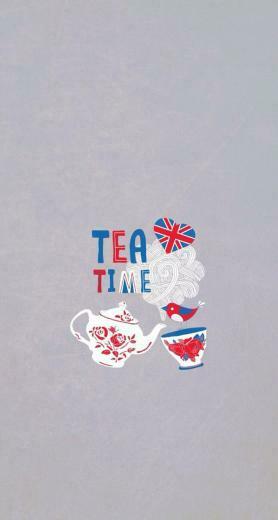Tea Time Britain iPhone Wallpaper Cute Ec Boxes Fondo Pantalla