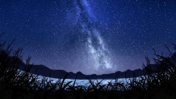 Anime Starry Night Sky Background Wallpaper Teahub Io