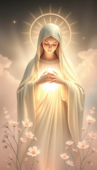Mother Mary Heart Mobile Wallpaper