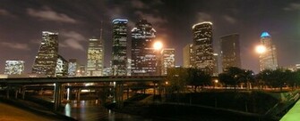 Houston Night Skyline By Ued77