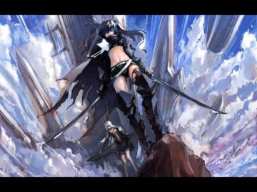 Double Blade Black Rock Shooter HD Wallpaper