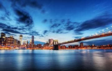 Wallpaper Summer The City New York Blur Brooklyn Bridge