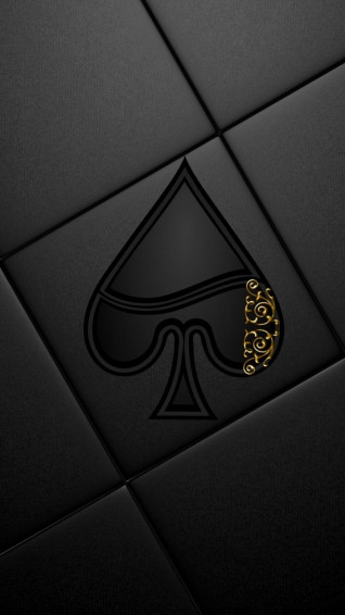 Textured Black Spade Wallpaper iPhone Phone