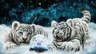 Pics Photos White Tiger In Snow Wallpaper HD For Desktop