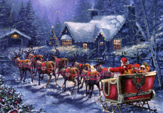 Christmas Holiday Reindeer Wallpaper HD