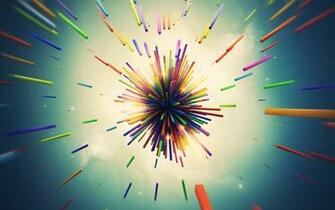 Abstract Bars Explosion HD Wallpaper