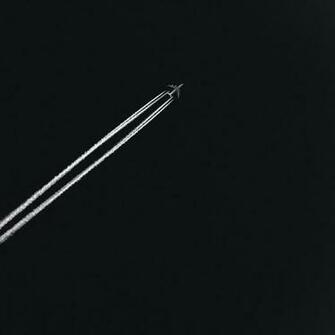Wallpaper Airplane Track Dark Sky iPad Air