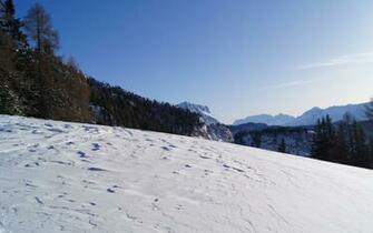 Snow Alps Kronplatz Italy Wallpaper Stock