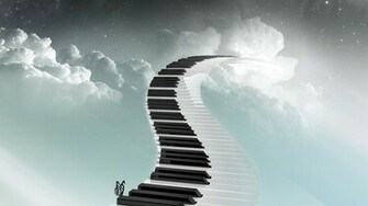 Staircase Piano Music Wallpaper Widescreen With