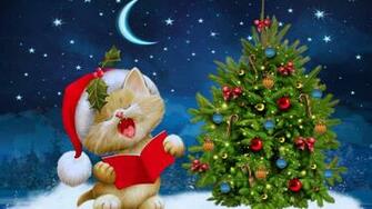 Merry Christmas Kitten 4k Ultra HD Wallpaper Net