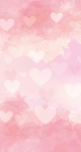 Hearts Pink Hazy Wallpaper Background iPhone HD